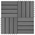 Vidaxl terrastegels diep reliëf 30x30 cm 1 m² hkc grijs 11 st