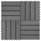 Vidaxl terrastegels diep reliëf 30x30 cm 1 m² hkc grijs 11 st