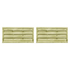 VidaXL Poorten 2 st 150x75 cm geïmpregneerd grenenhout groen