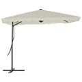 VidaXL Parasol met stalen paal 250x250 cm zandkleurig
