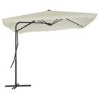 VidaXL Parasol met stalen paal 250x250 cm zandkleurig