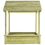 VidaXL Buitenspeelhuis met zandbak 128x120x145 cm grenenhout