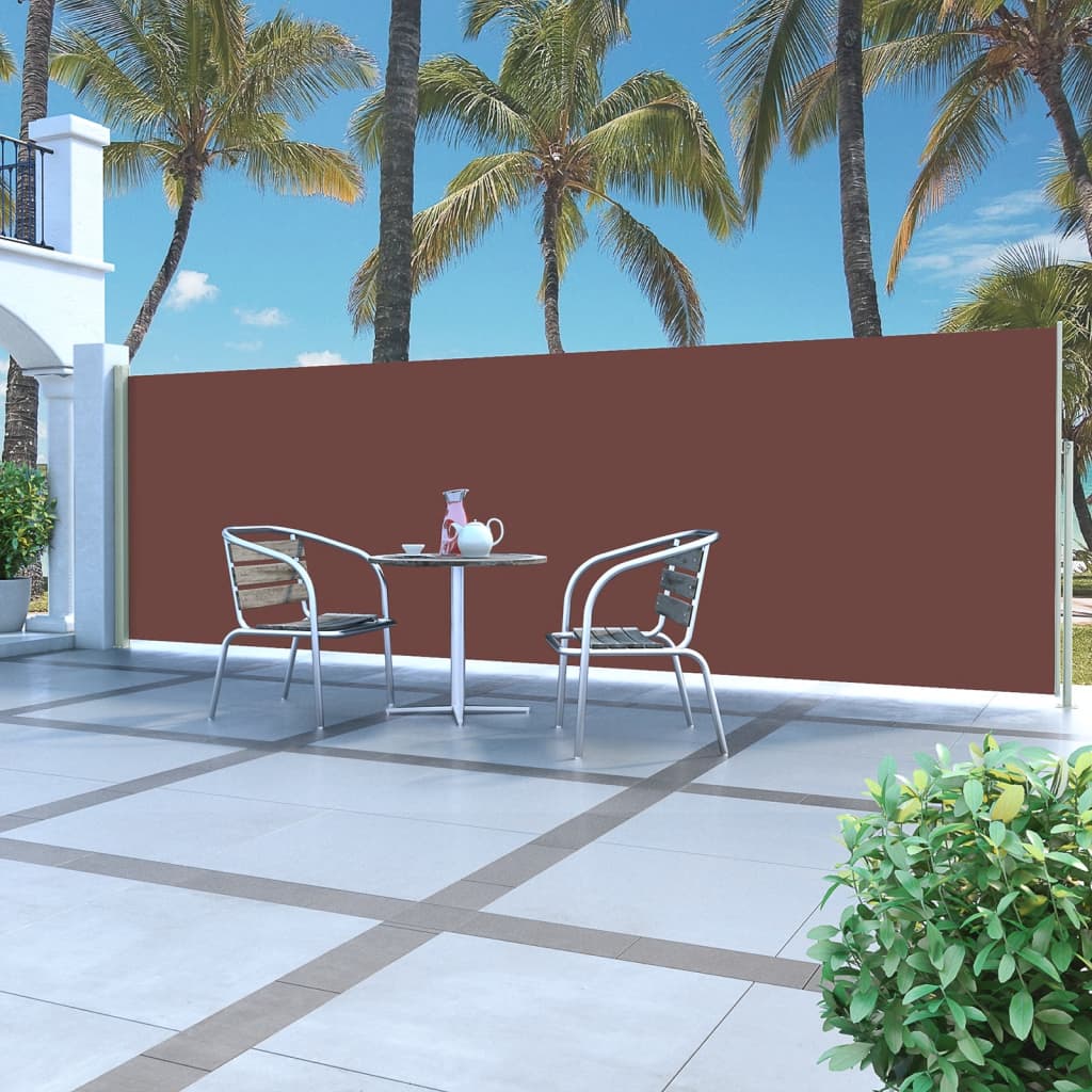 Vidaxl zijluifel uittrekbaar 160x500 cm bruin