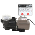 Vidaxl zwembadpomp met timer 0,25 pk 8000 l u zwart