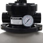 Vidaxl zwembadzandfilter met 4-positie ventiel 350 mm grijs