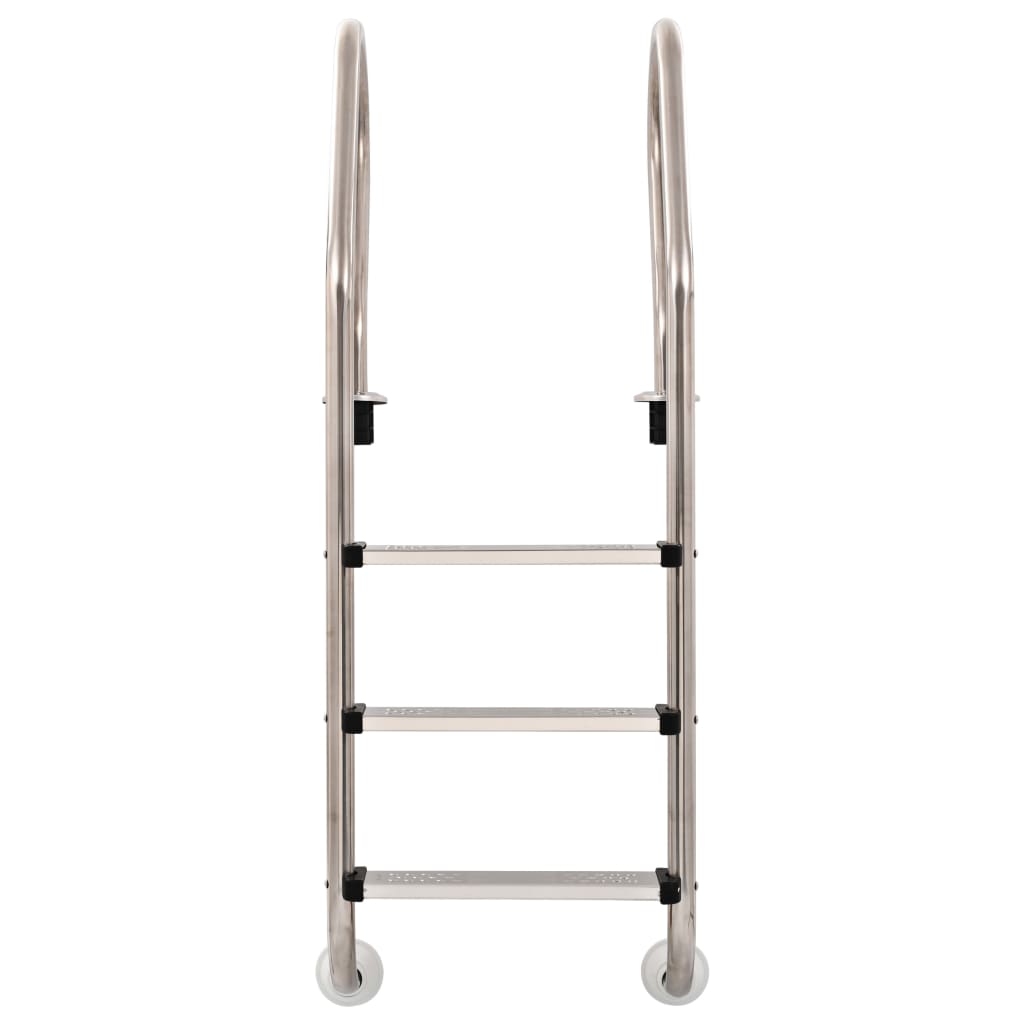 Vidaxl zwembadladder met 3 sporten 120 cm roestvrij staal 304