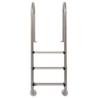 Vidaxl zwembadladder met 3 sporten 120 cm roestvrij staal 304