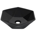 Vidaxl wastafel 41x36,5x12 cm keramiek zwart