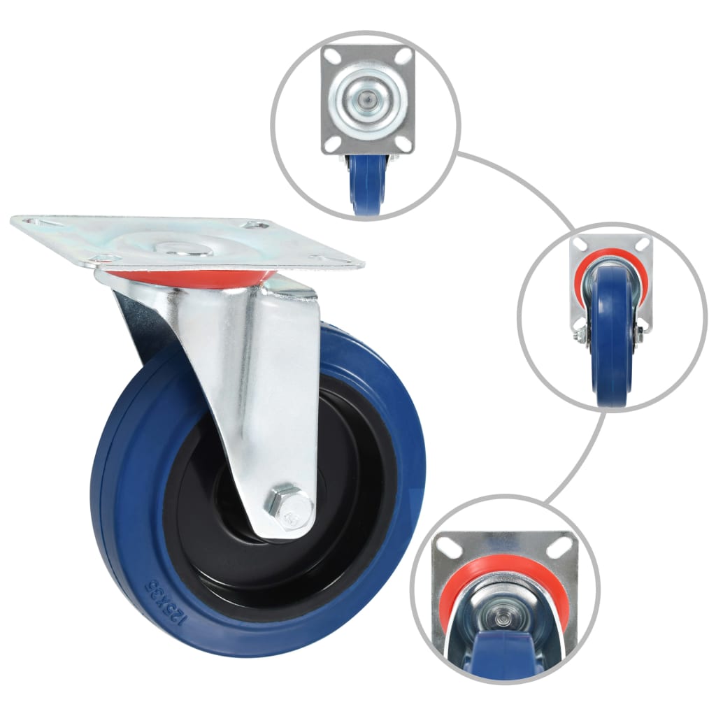 Vidaxl zwenkwielen 4 st 125 mm