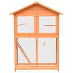 Vidaxl vogelkooi 125,5x59,5x164 cm massief grenen- en vurenhout