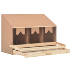 Vidaxl kippenlegkast 3 compartimenten 93x40x65 cm massief grenenhout