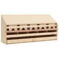 Vidaxl kippenlegkast 5 compartimenten 117x33x54 cm massief grenenhout