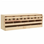 Vidaxl kippenlegkast 5 compartimenten 117x33x38 cm massief grenenhout