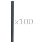 Vidaxl 100 st schuttingstrookklemmen pvc antraciet