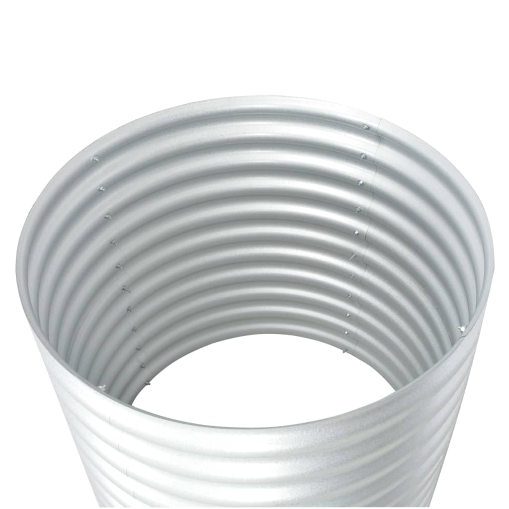 Vidaxl plantenbak verhoogd 80x80x81 cm gegalvaniseerd staal zilver