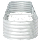 Vidaxl plantenbak verhoogd 320x80x44 cm gegalvaniseerd staal zilver