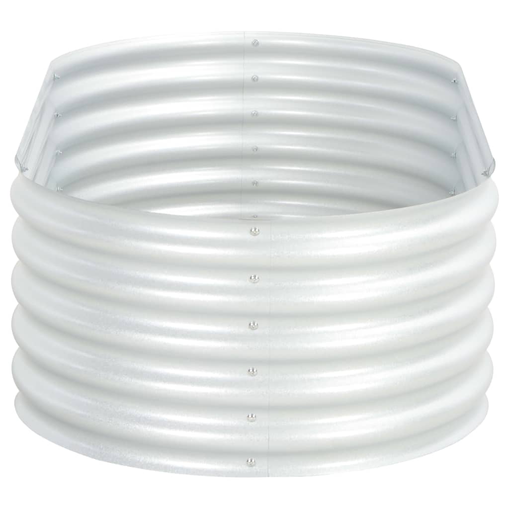 Vidaxl plantenbak verhoogd 160x80x44 cm gegalvaniseerd staal zilver