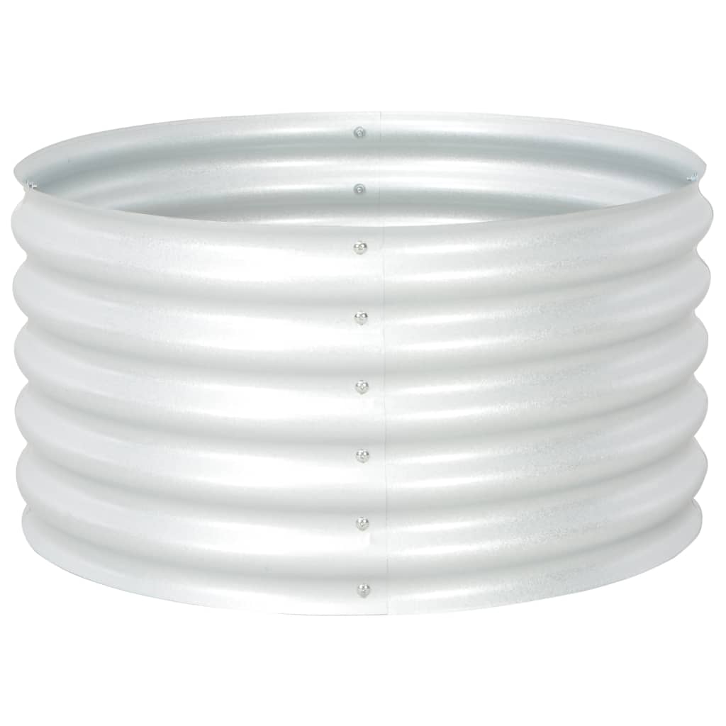 Vidaxl plantenbak verhoogd 80x80x44 cm gegalvaniseerd staal zilver