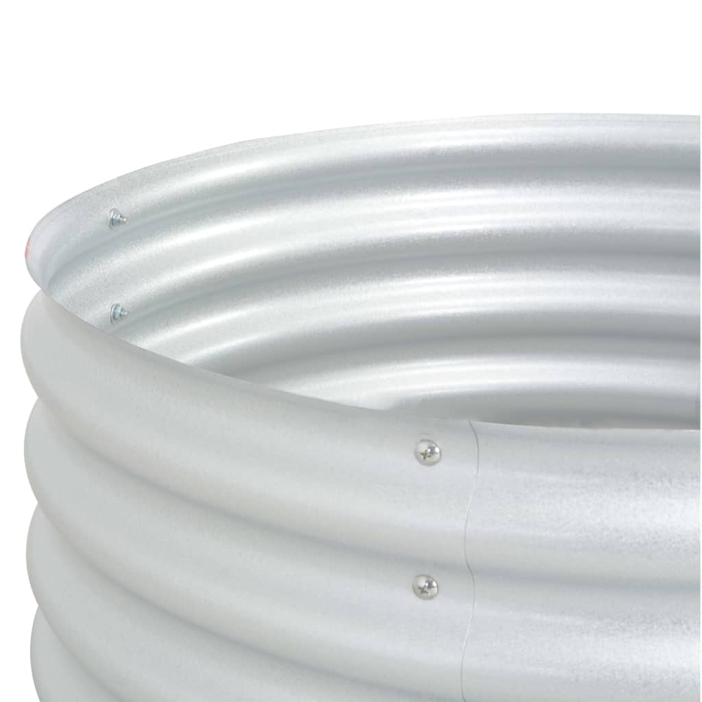 Vidaxl plantenbak verhoogd 80x80x44 cm gegalvaniseerd staal zilver