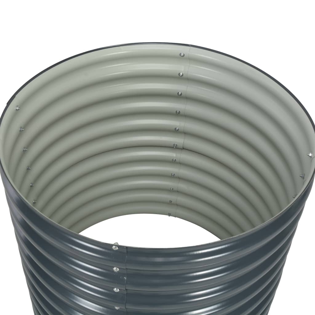 Vidaxl plantenbak verhoogd 80x80x81 cm gegalvaniseerd staal grijs