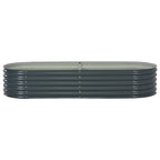 Vidaxl plantenbak verhoogd 240x80x44 cm gegalvaniseerd staal grijs
