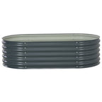 Vidaxl plantenbak verhoogd 160x80x44 cm gegalvaniseerd staal grijs
