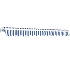 Vidaxl luifel handmatig uittrekbaar 350 cm blauw wit