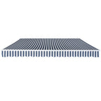 Vidaxl luifel handmatig uittrekbaar 400 cm blauw wit