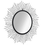 VidaXL Tuin wandspiegel sunburst 80 cm zwart