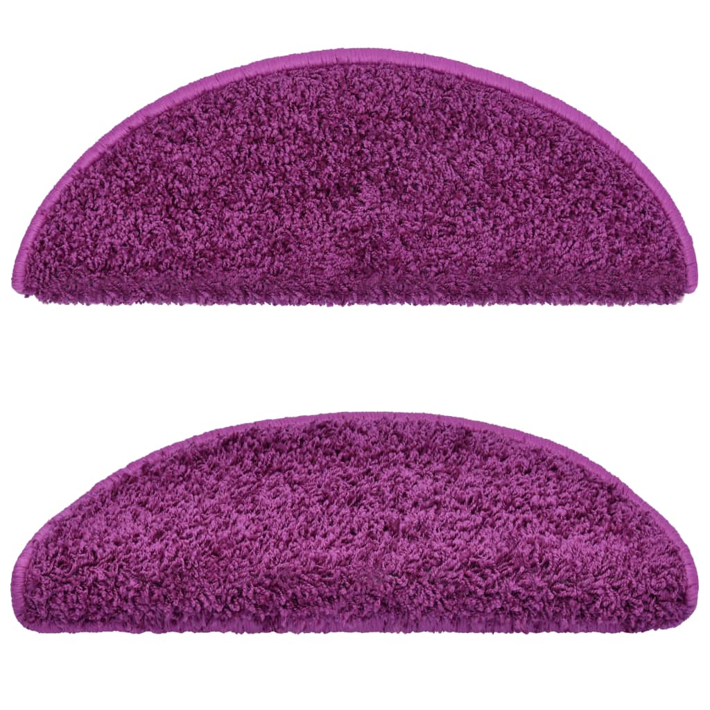 Vidaxl trapmatten 15 st 65x21x4 cm violet halfrond groot