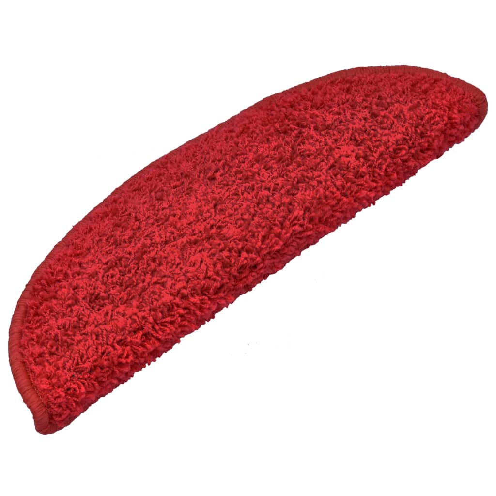 Vidaxl trapmatten 15 st 65x21x4 cm rood halfrond groot