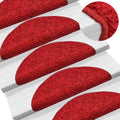 Vidaxl trapmatten 15 st 65x21x4 cm rood halfrond groot