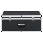 Vidaxl opbergkoffers 2 st aluminium zwart