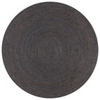 Vidaxl vloerkleed handgemaakt rond 90 cm jute donkergrijs