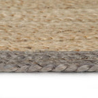 Vidaxl vloerkleed handgemaakt met grijze rand 90 cm jute