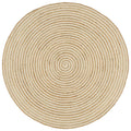 Vidaxl vloerkleed handgemaakt met spiraal ontwerp 90 cm jute wit
