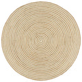 Vidaxl vloerkleed handgemaakt met spiraal ontwerp 150 cm jute wit