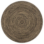 Vidaxl vloerkleed handgemaakt 120 cm jute zwart en naturel