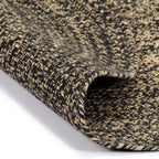 Vidaxl vloerkleed handgemaakt 150 cm jute zwart en naturel