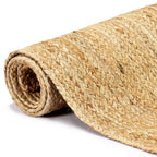 Vidaxl vloerkleed handgemaakt 80x160 cm jute naturel