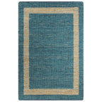 Vidaxl vloerkleed handgemaakt 120x180 cm jute blauw