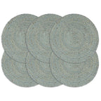 Vidaxl placemats 6 st rond 38 cm jute olijfgroen