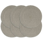 Vidaxl placemats 6 st rond 38 cm katoen effen grijs