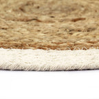 Vidaxl placemats 4 st rond 38 cm jute en katoen natuurlijk