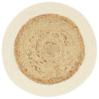 Vidaxl placemats 6 st rond 38 cm jute en katoen natuurlijk