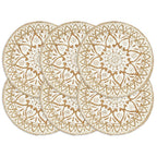 Vidaxl placemats 6 st rond 38 cm jute wit