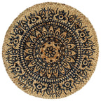 Vidaxl placemats 4 st rond 38 cm jute donkerblauw