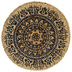 Vidaxl placemats 6 st rond 38 cm jute donkerblauw