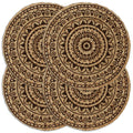 Vidaxl placemats 4 st rond 38 cm jute donkerbruin