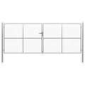 VidaXL Poort 415x200 cm gegalvaniseerd staal zilverkleurig